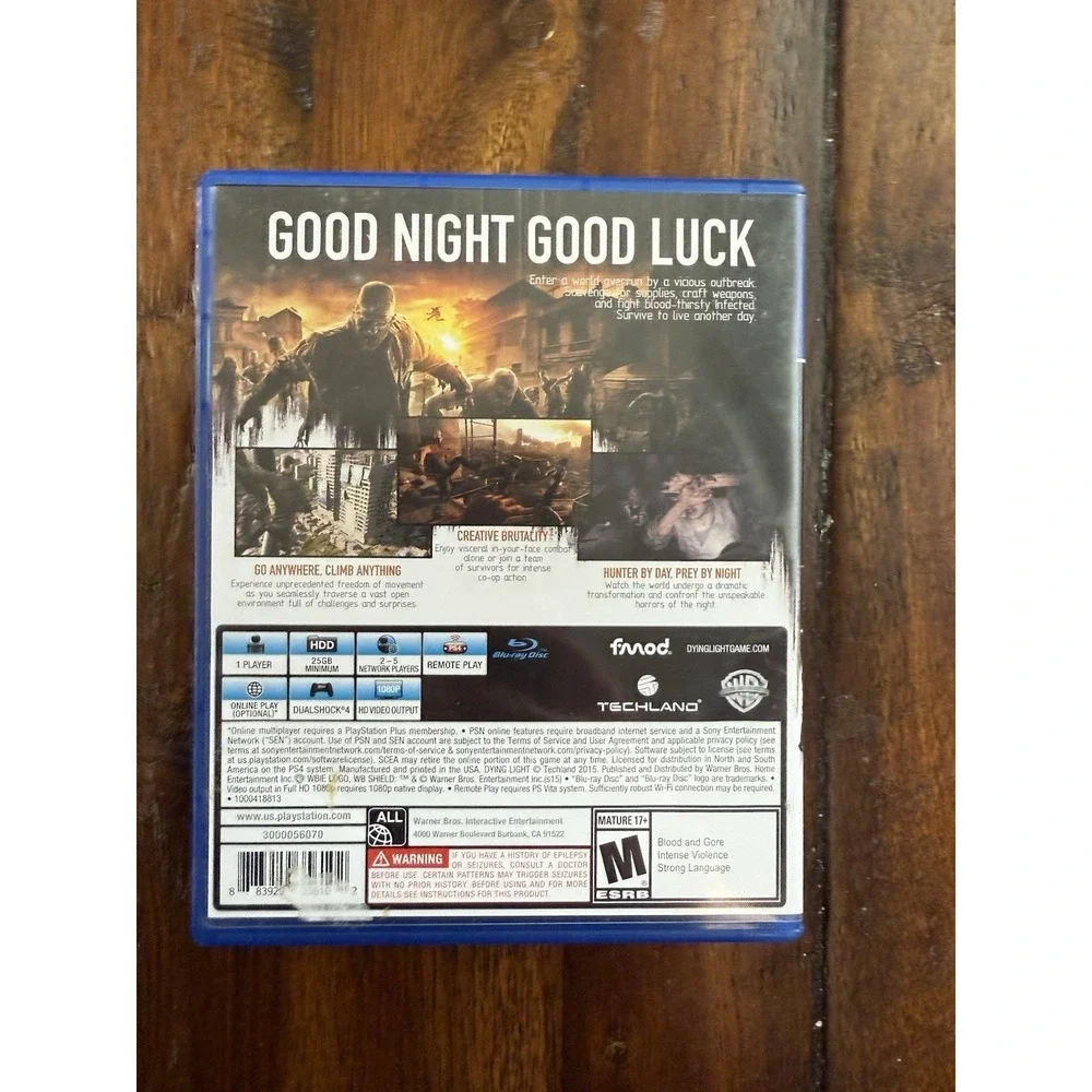 Dying Light (Sony PlayStation 4, 2015)